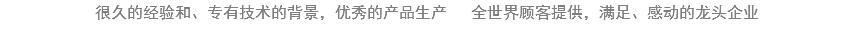 很久的经验和、专有技术的背景，优秀的产品生产 全世界顾客提供，满足、感动的龙头企业 